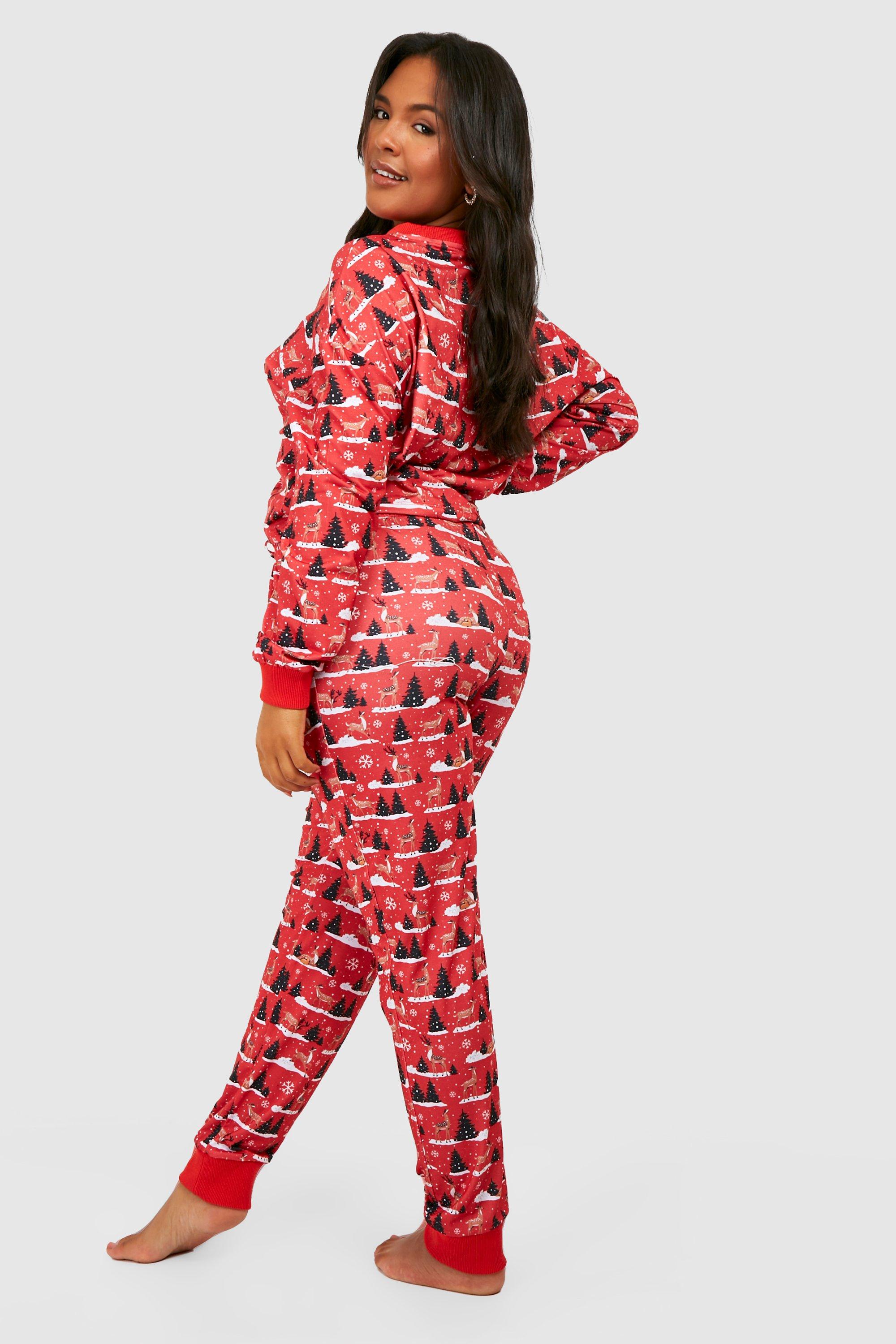 Pyjama homme grande taille en polaire motif Noël rouge