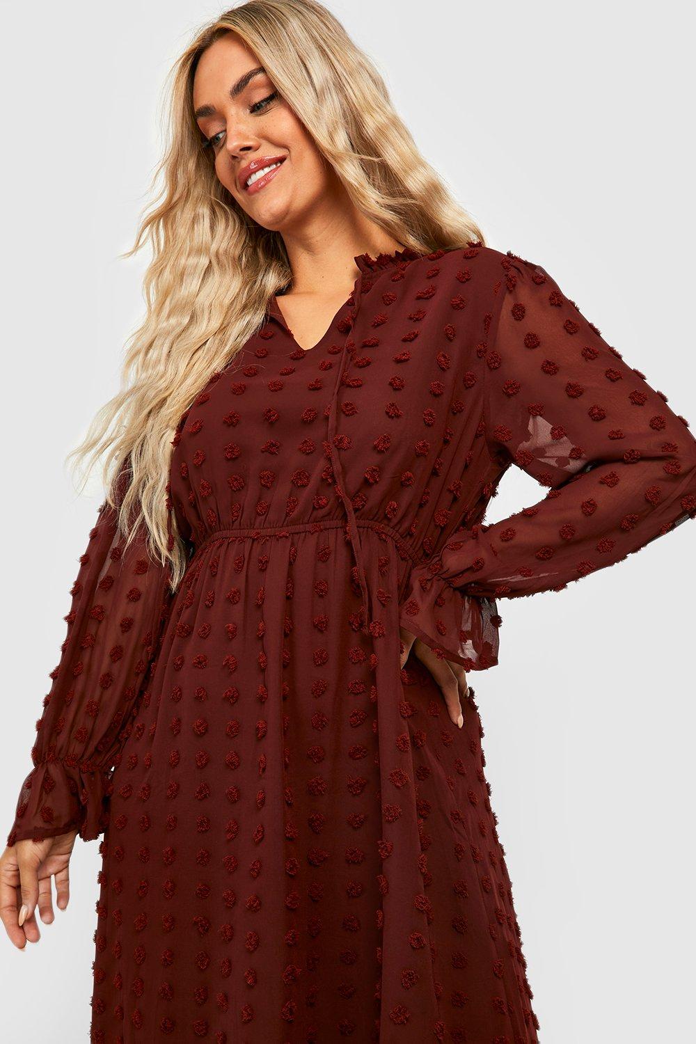 Boohoo burgundy clearance lace dress