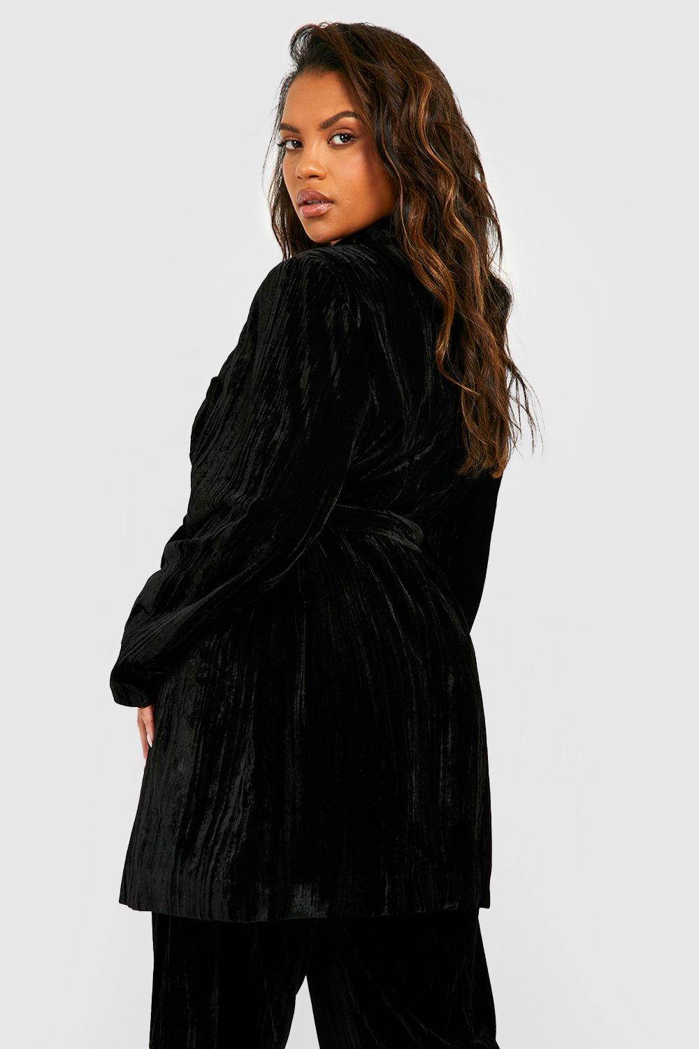 Plus velvet sale jacket