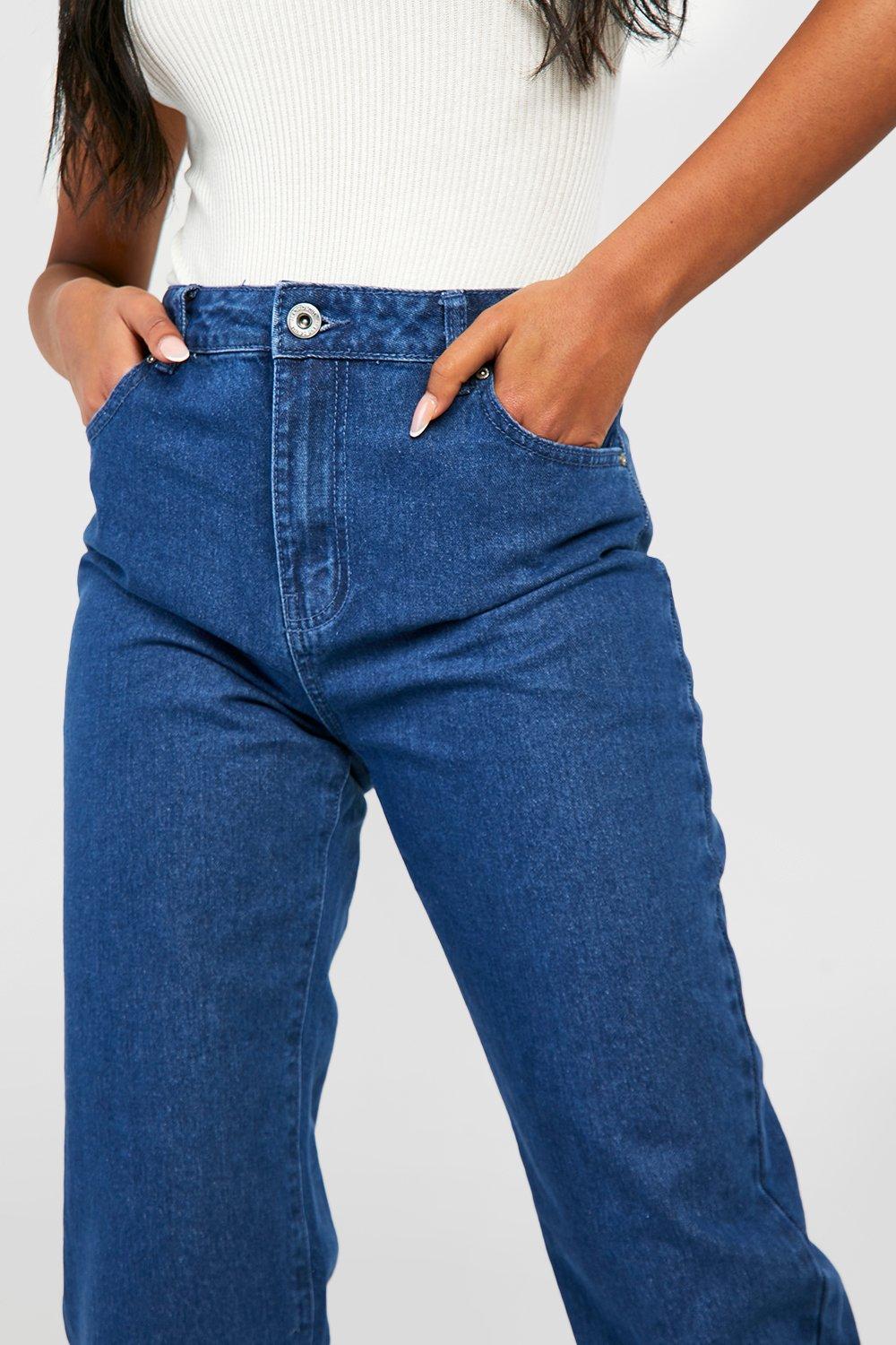 Wacht even Maladroit bericht Tall Mid Rise Jeans Met Rechte Pijpen En Split | boohoo