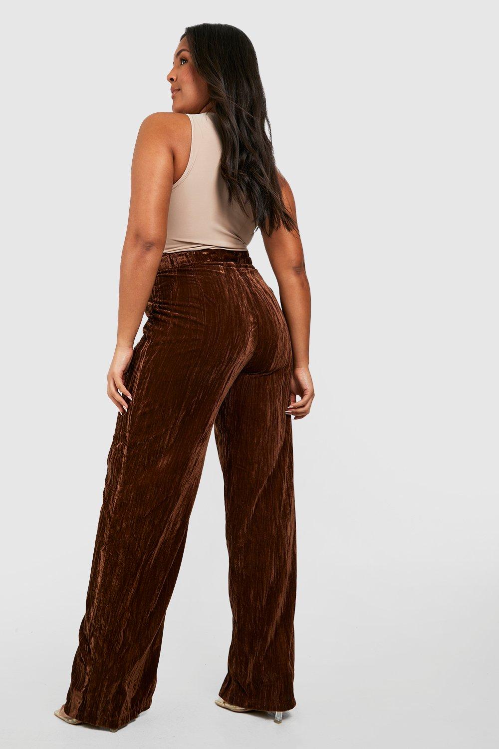 Boohoo on sale velvet trousers