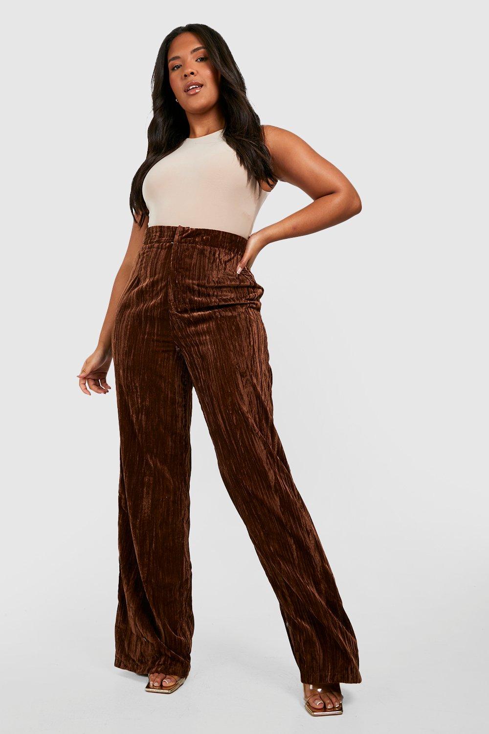 Women's plus size cheap velvet pants