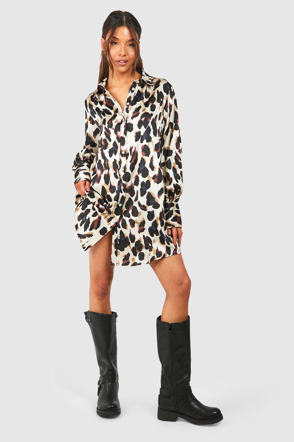 Zara snakeskin store print shirt dress