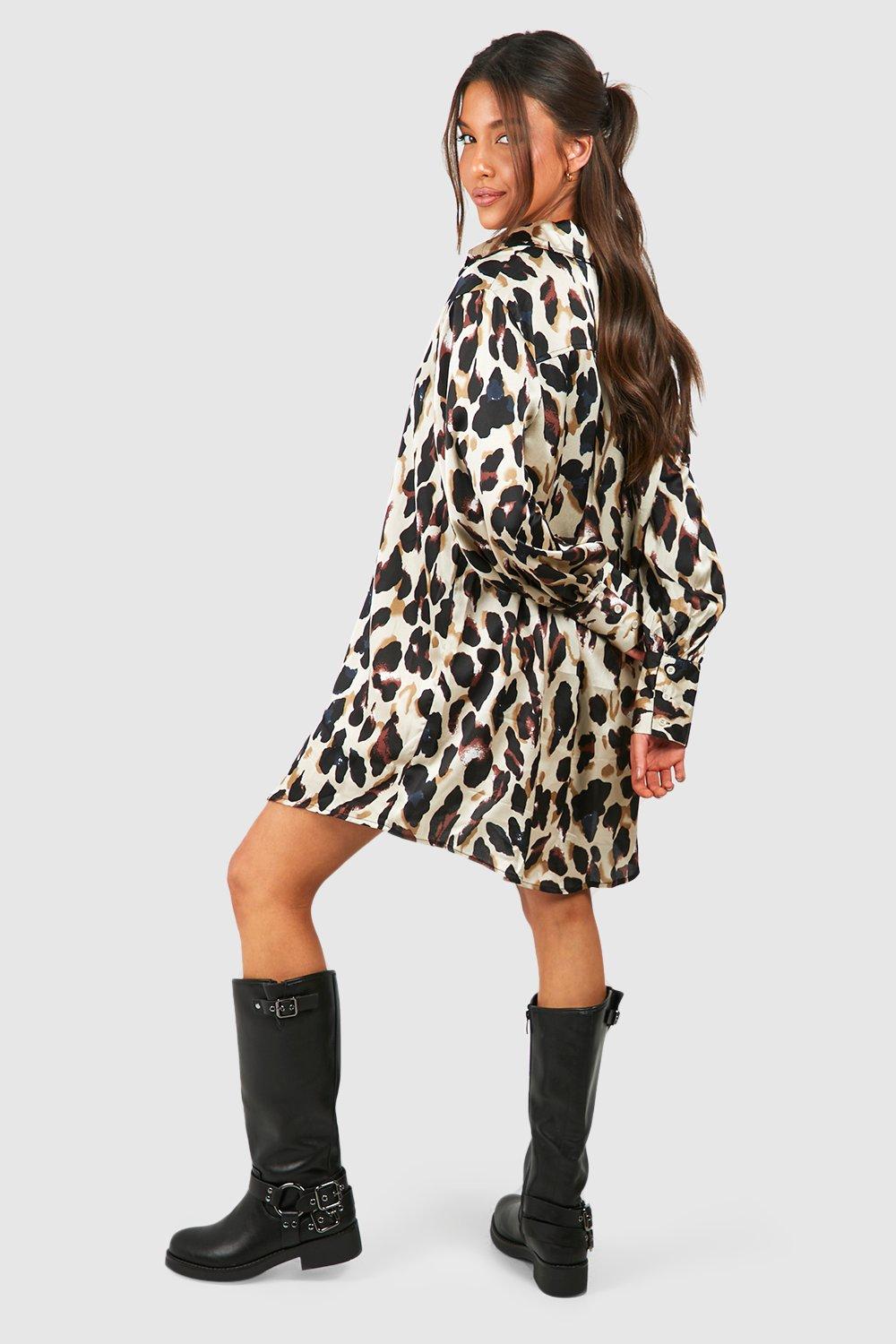 Boohoo leopard hot sale boots