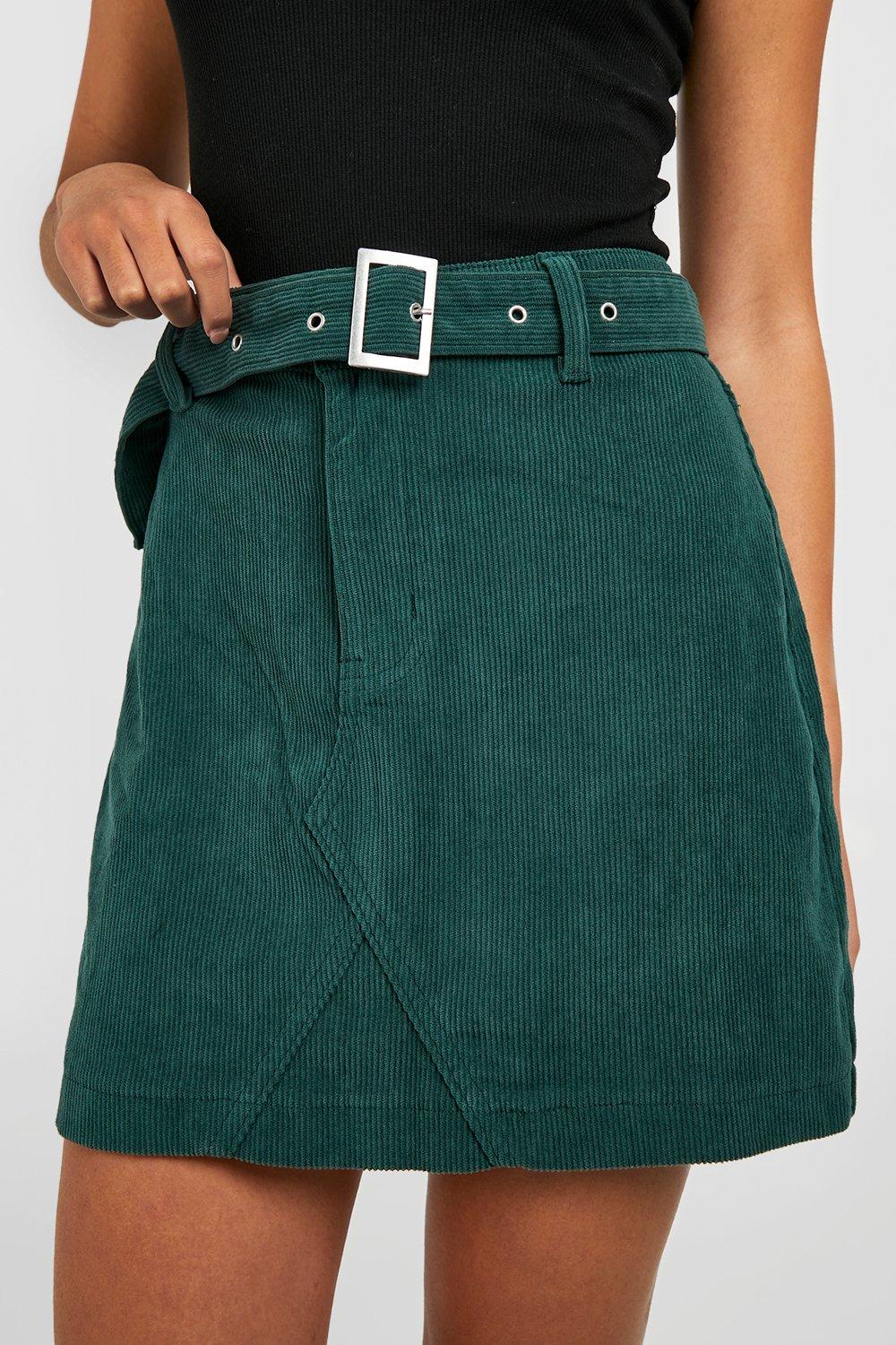 Cord skirt clearance boohoo