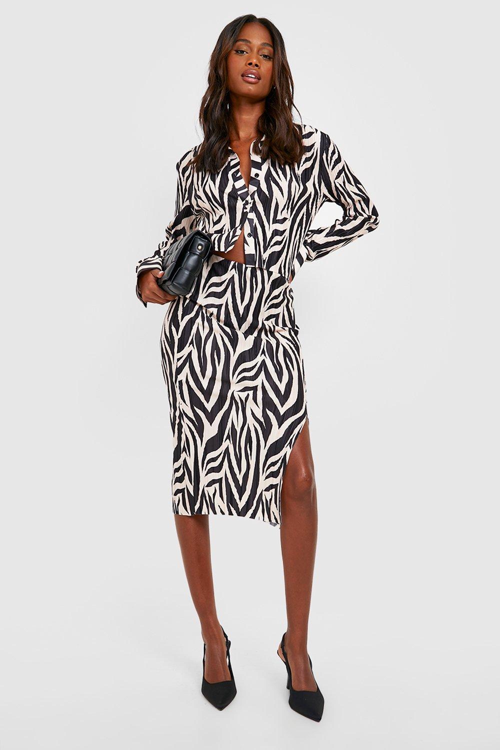 Zebra shirt outlet and skirt