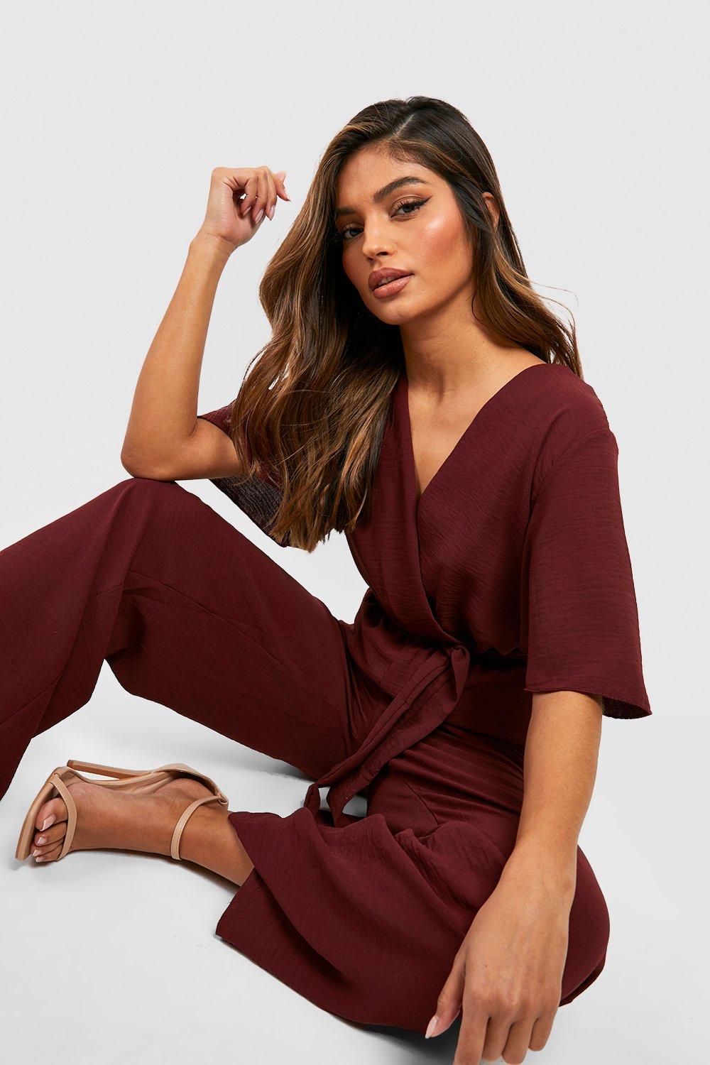 Berry sundae wrap jumpsuit online