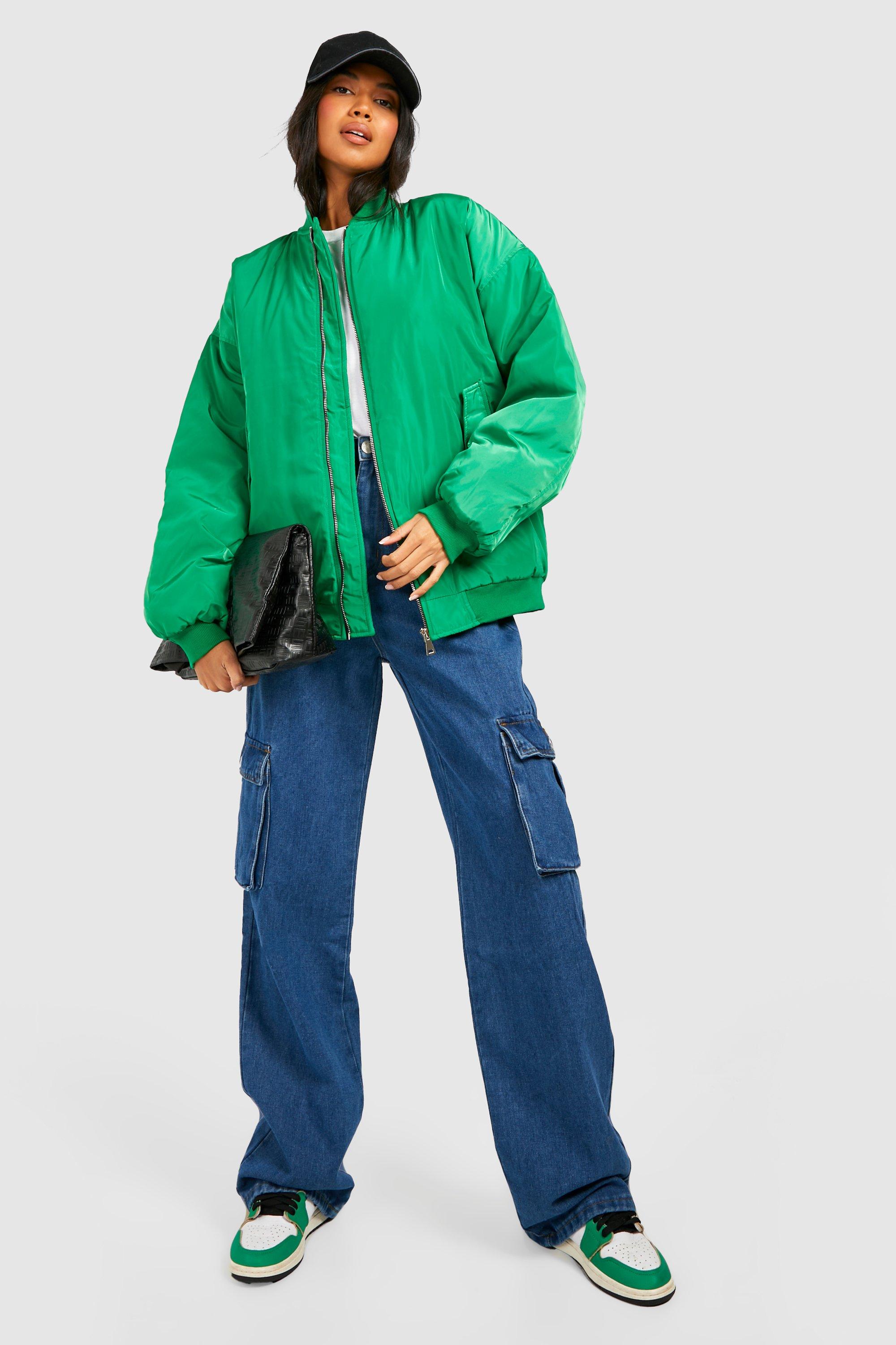Oversized Bomber Jacket | boohoo Oversized Bomber Jacket | boohoo