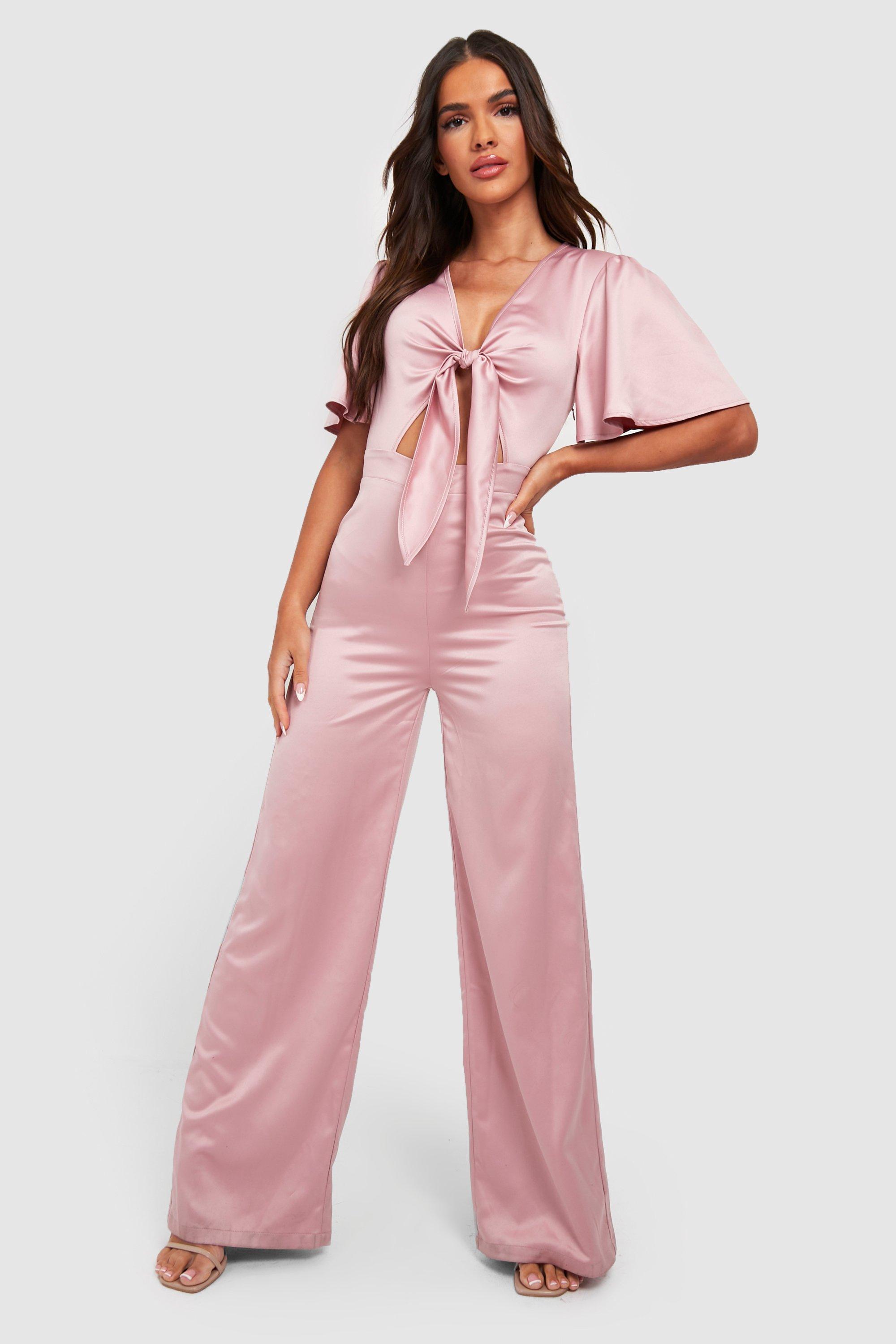 Satin store jumpsuit uk