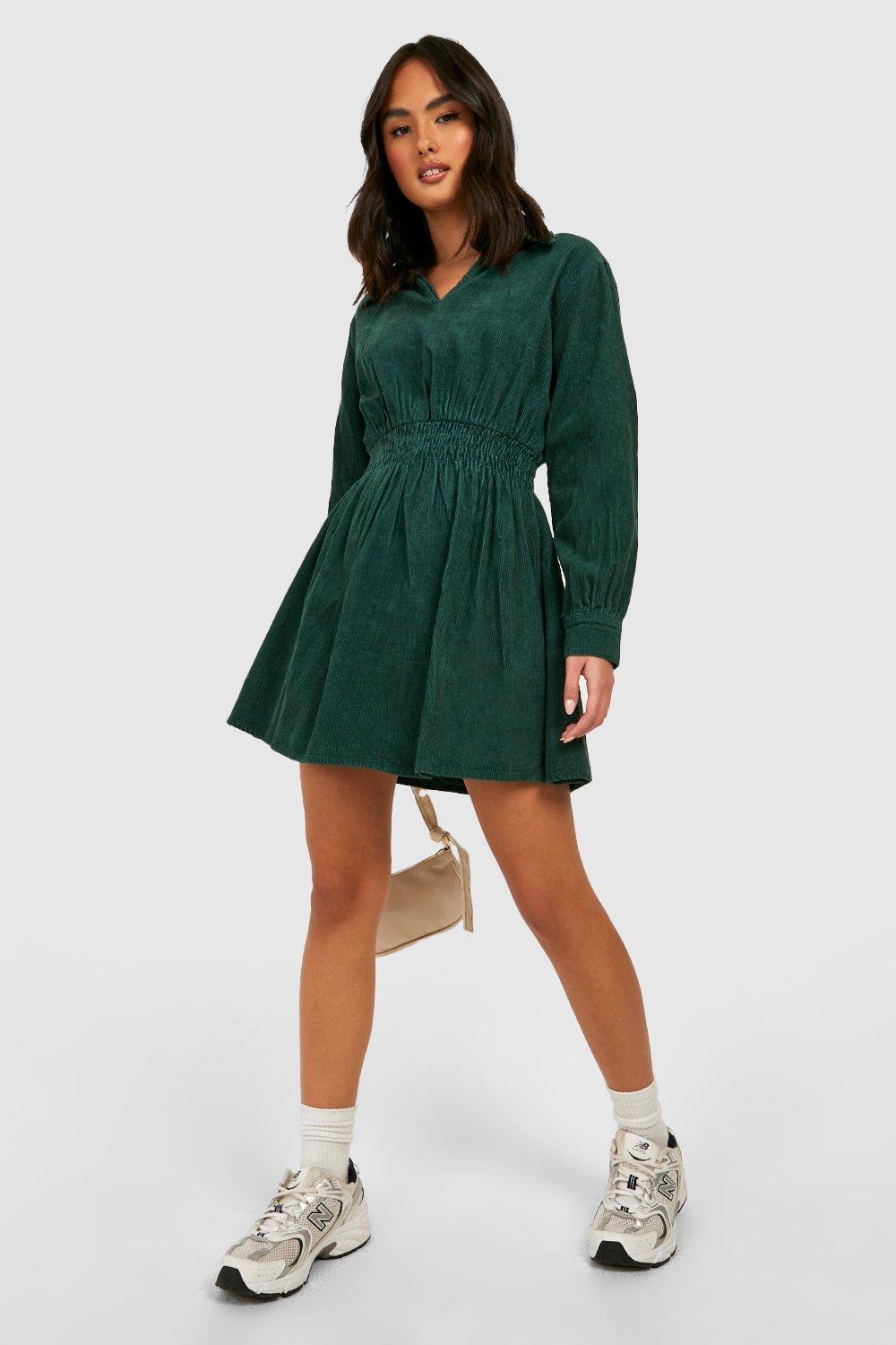 Cord clearance dress boohoo