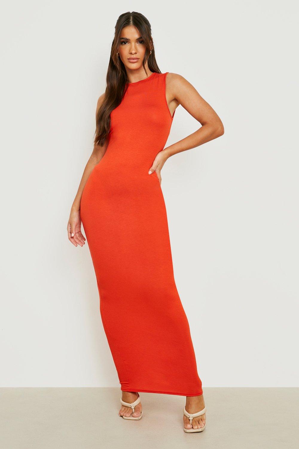 Orange maxi dress outlet uk