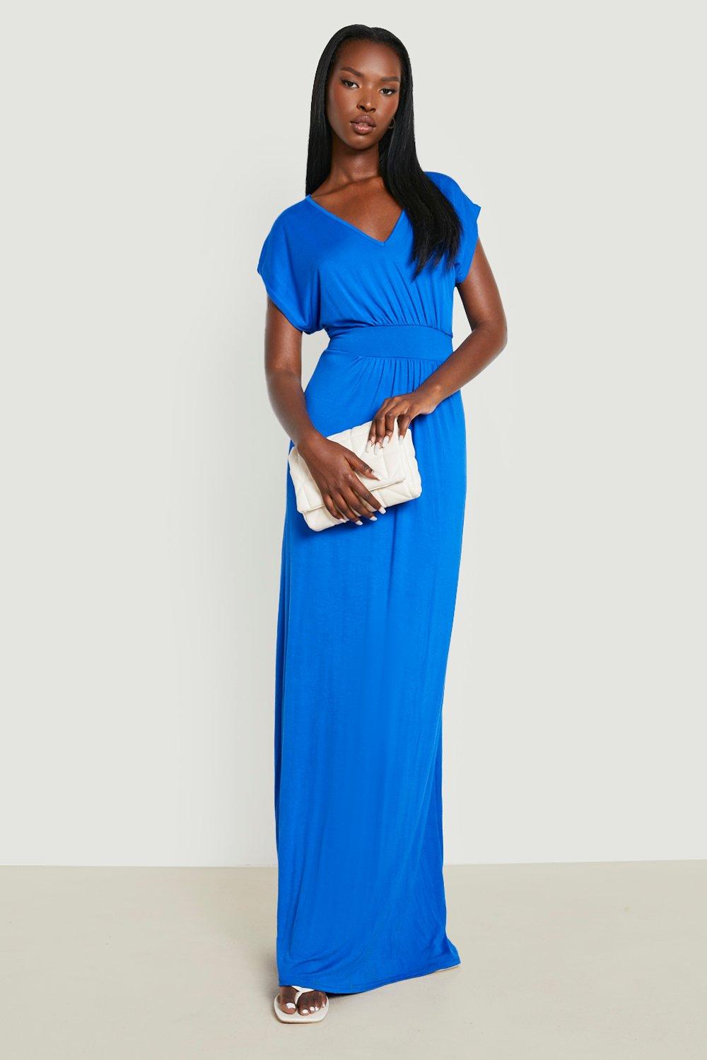 Maxi dress hot sale with cap sleeves