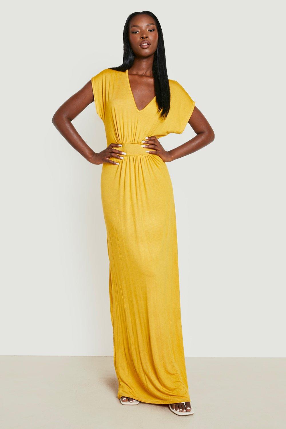 Yellow cap sleeve store dress