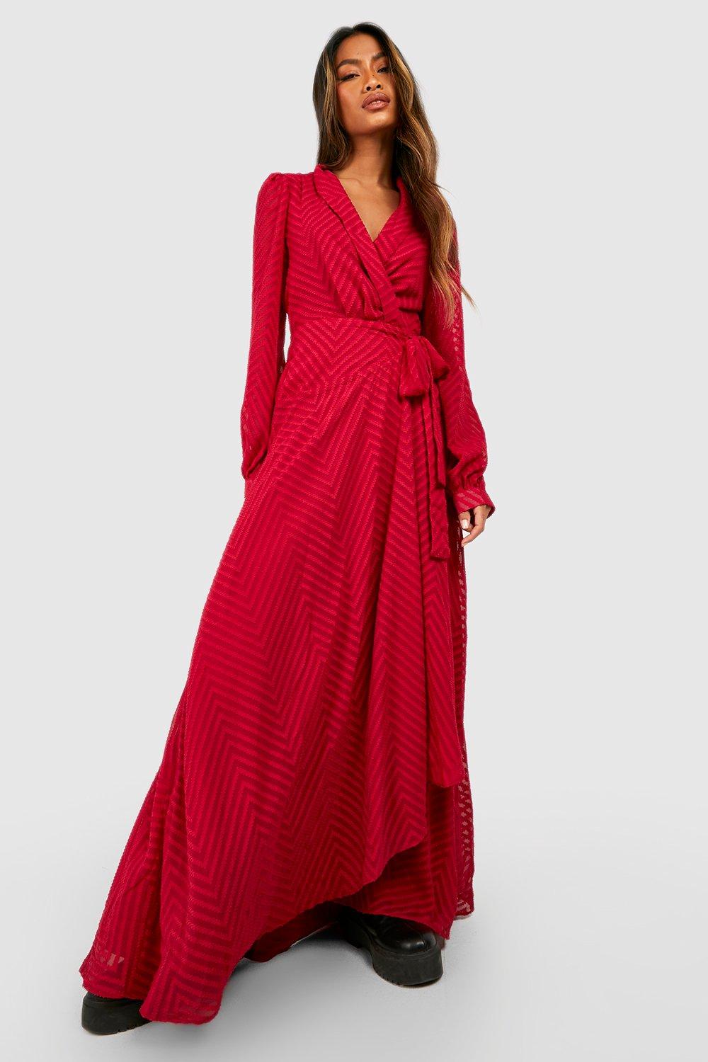 Belted wrap shop maxi dress