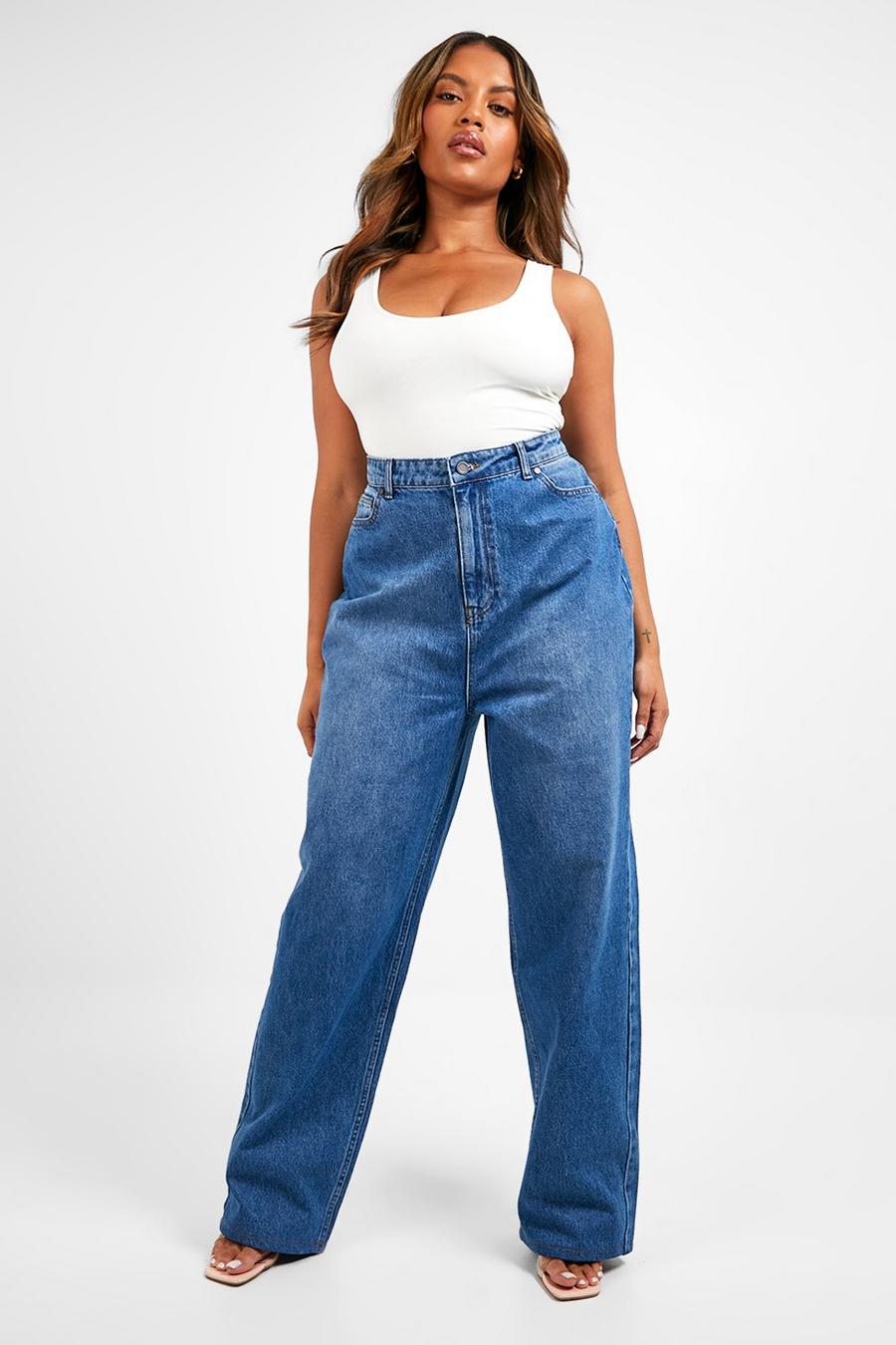 Indigo Plus Booty Boost Wide Leg Jeans image number 1