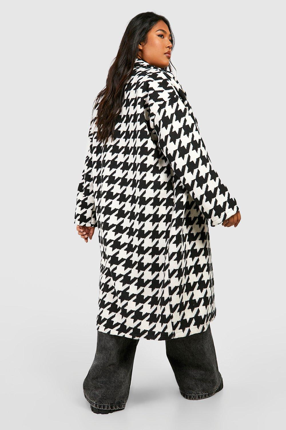 New look hot sale dogtooth coat