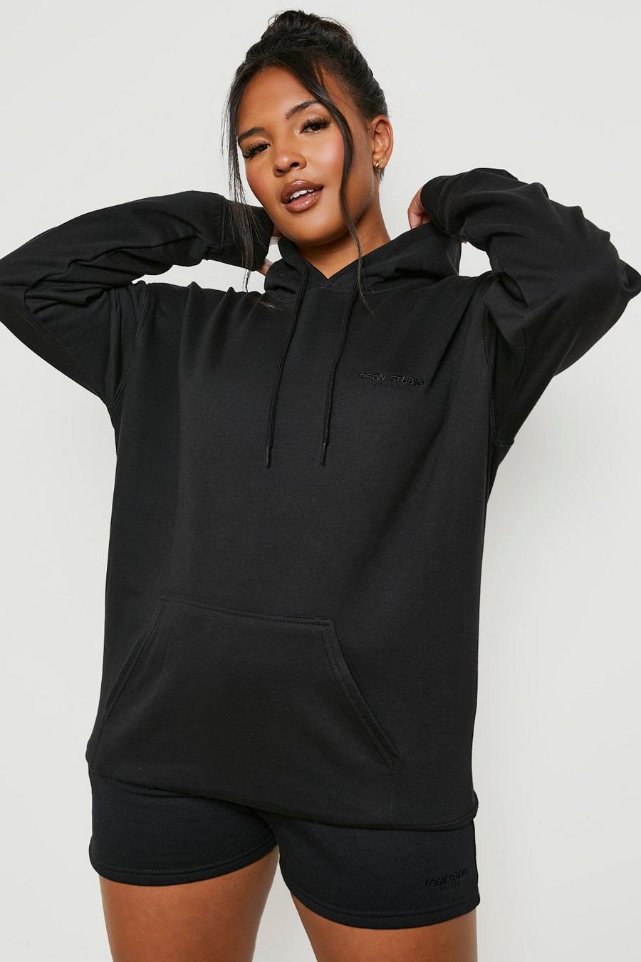 Black Plus Dsgn Studio Hoodie and Shorts Tracksuit image number 1