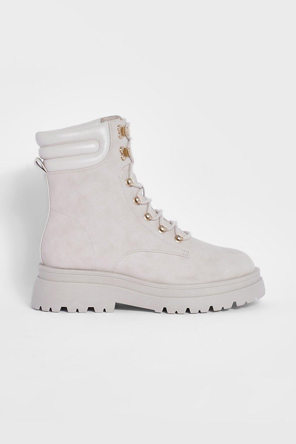 Boohoo lace up deals hiker boots