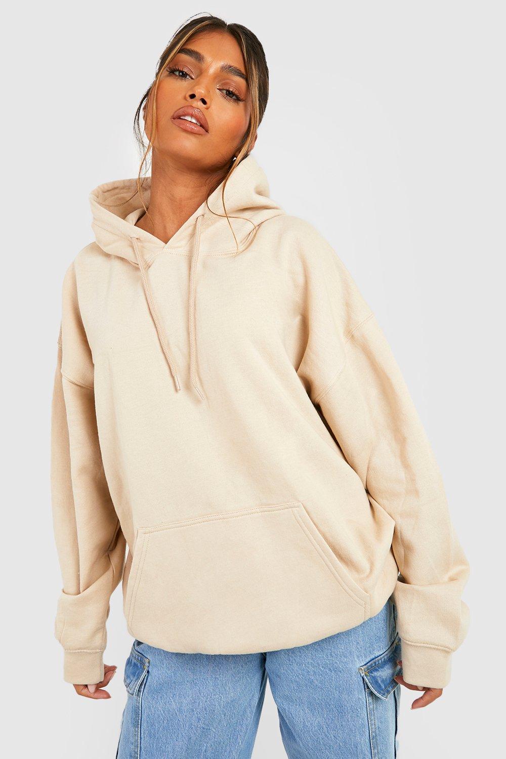 Womens beige hoodie new arrivals