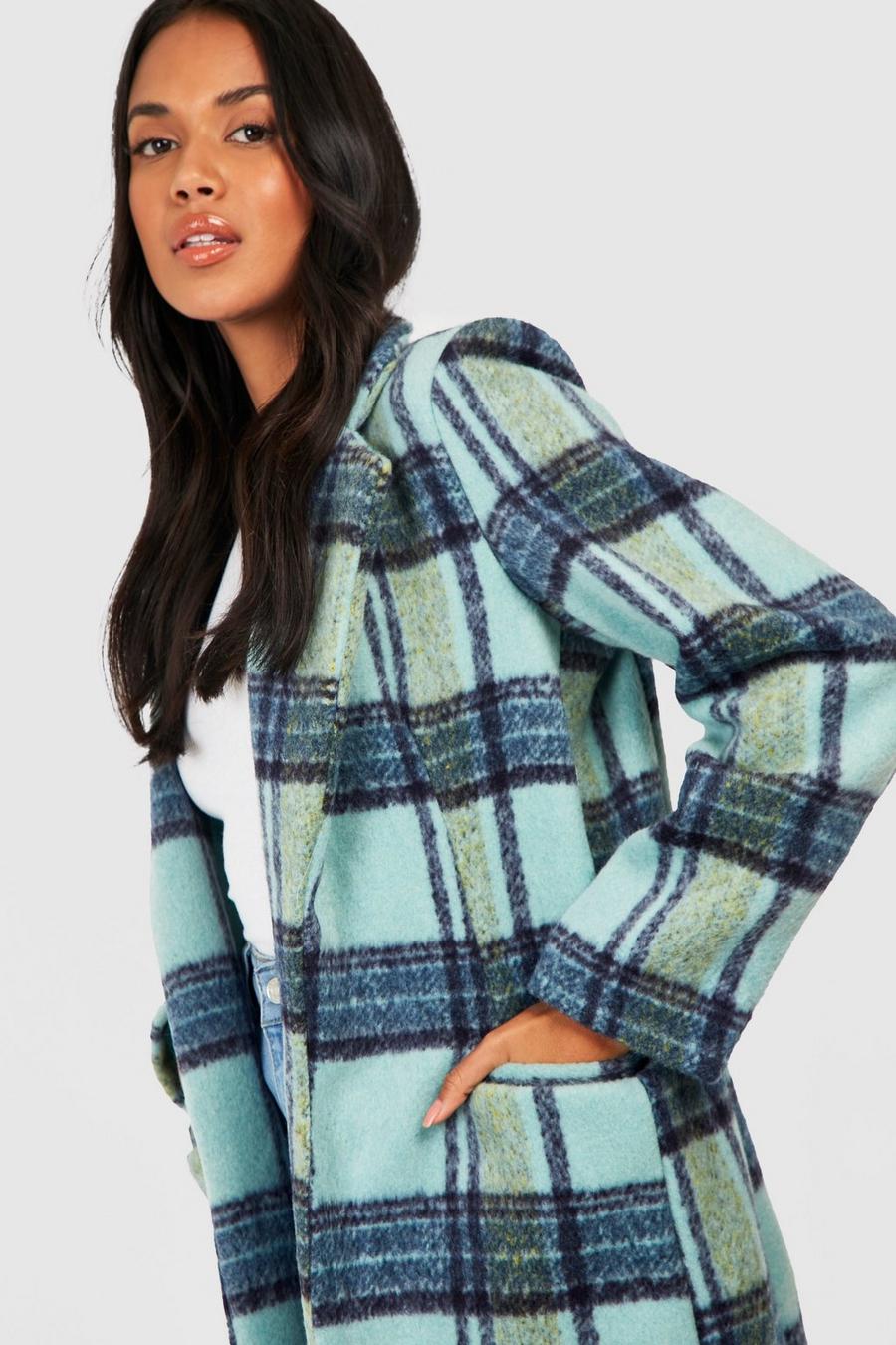 Blue Flannel Wool Look Coat image number 1
