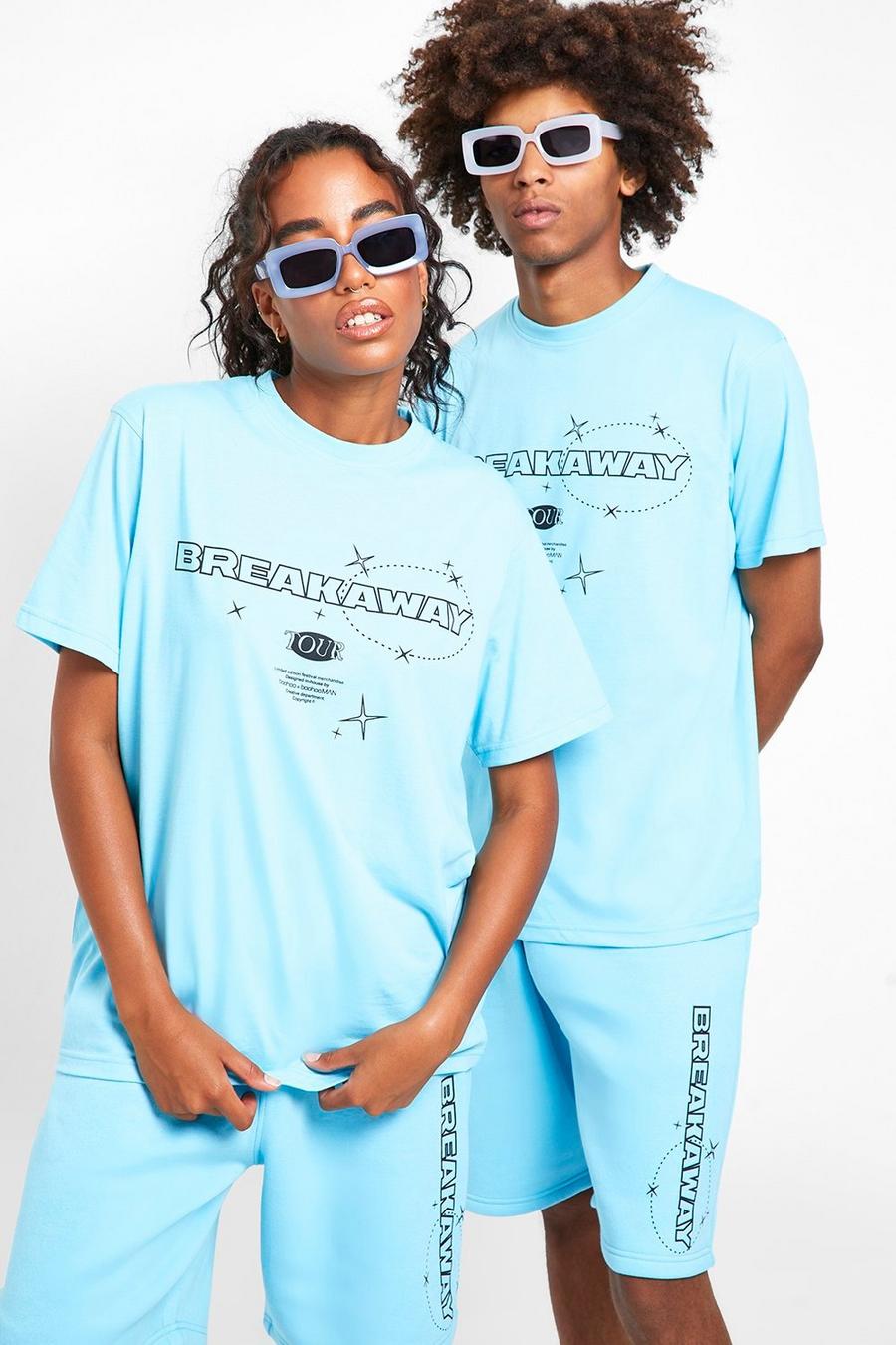 Blue Oversized Breakaway T-Shirt image number 1