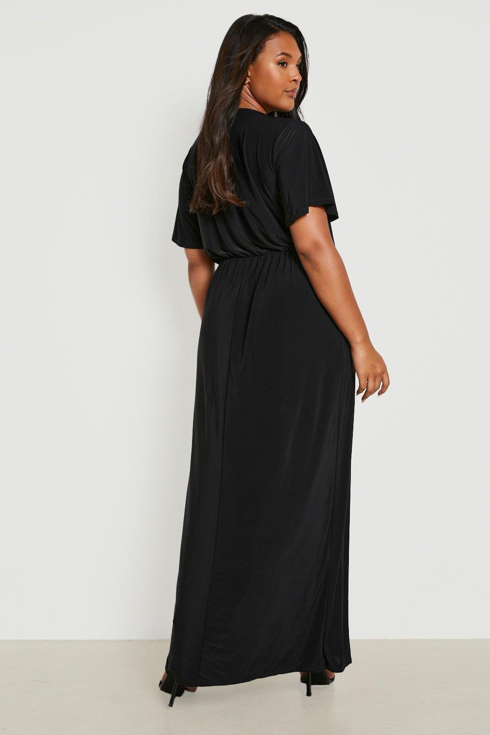 Long black maxi clearance dress plus size