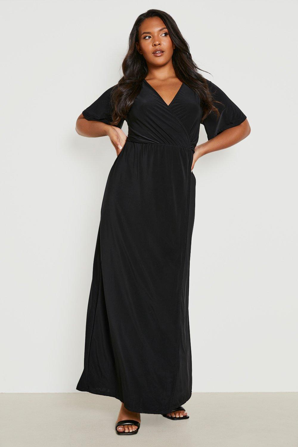 Black gown store for plus size