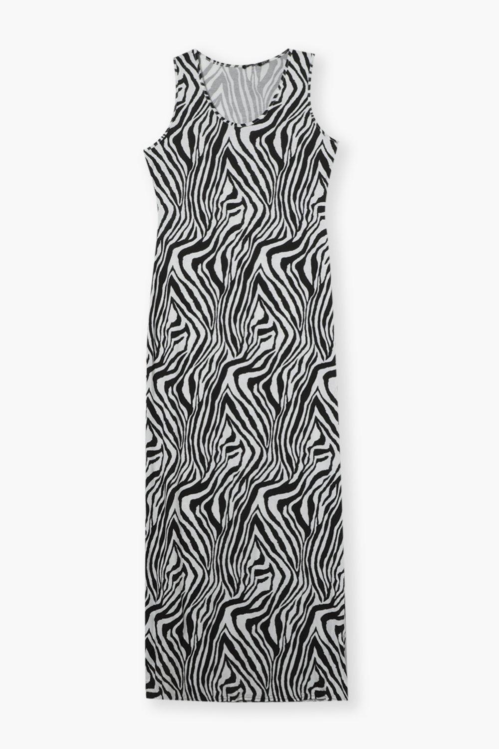 Boohoo black and hot sale white dress