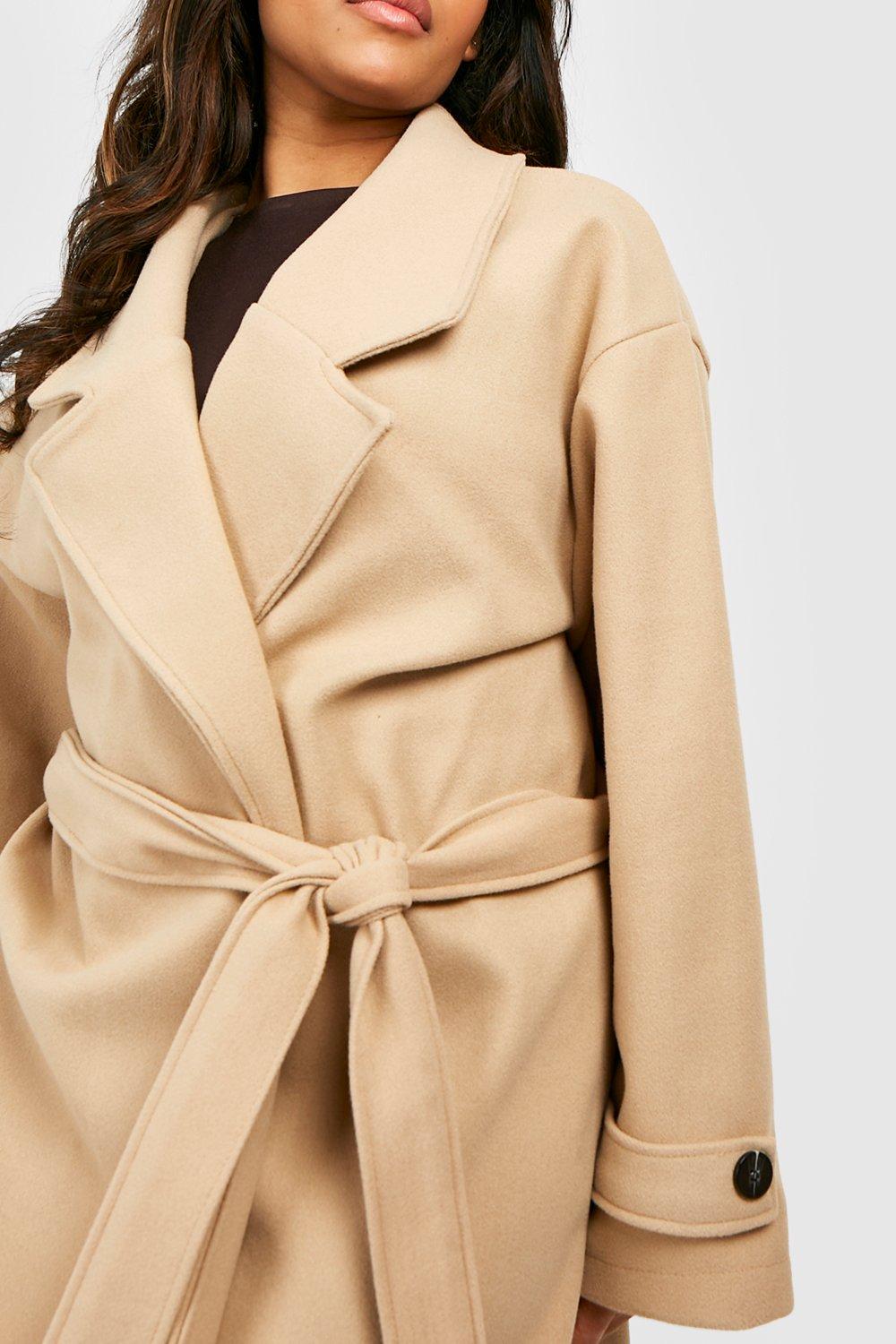 Beige wool hot sale trench coat