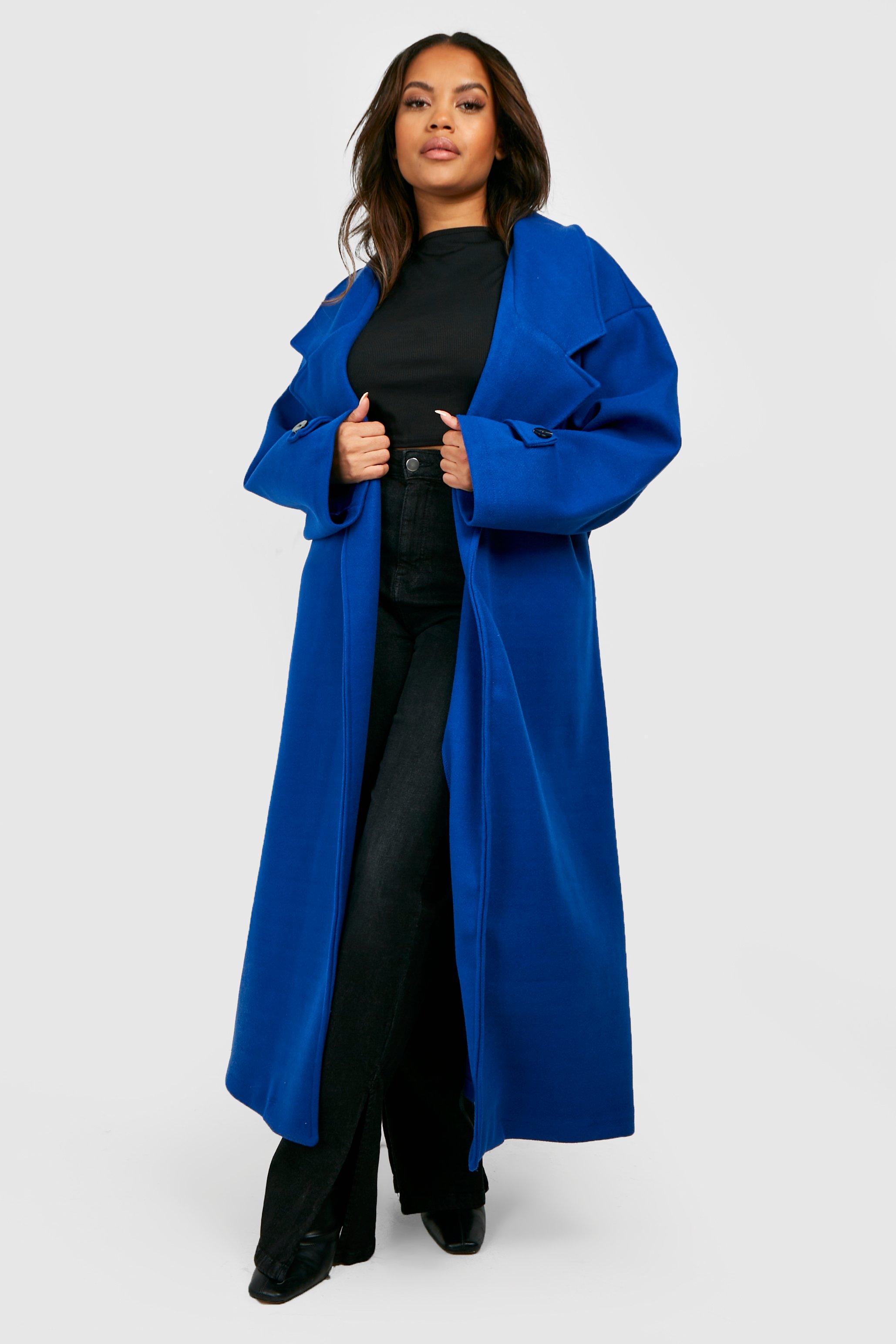 Plus size belted trench on sale coat