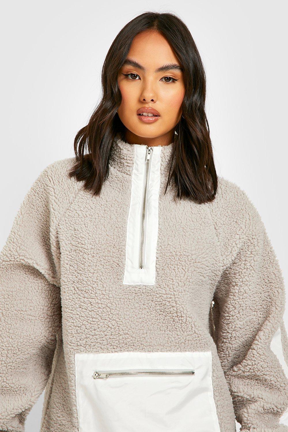 Boohoo half best sale zip jumper