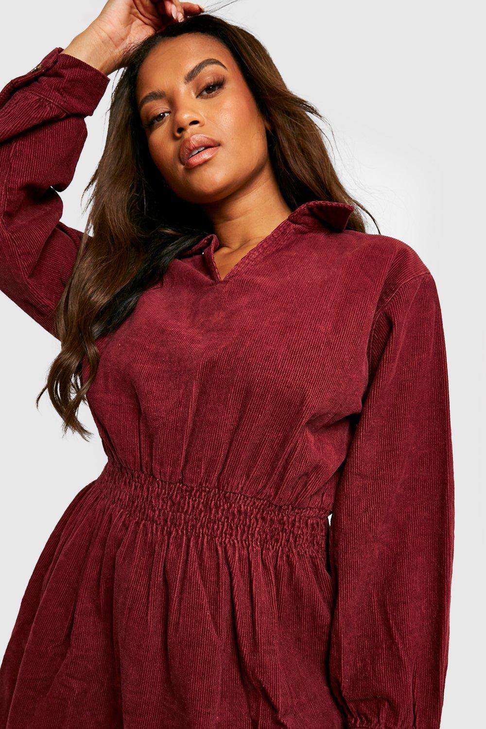 Corduroy skater sale dress