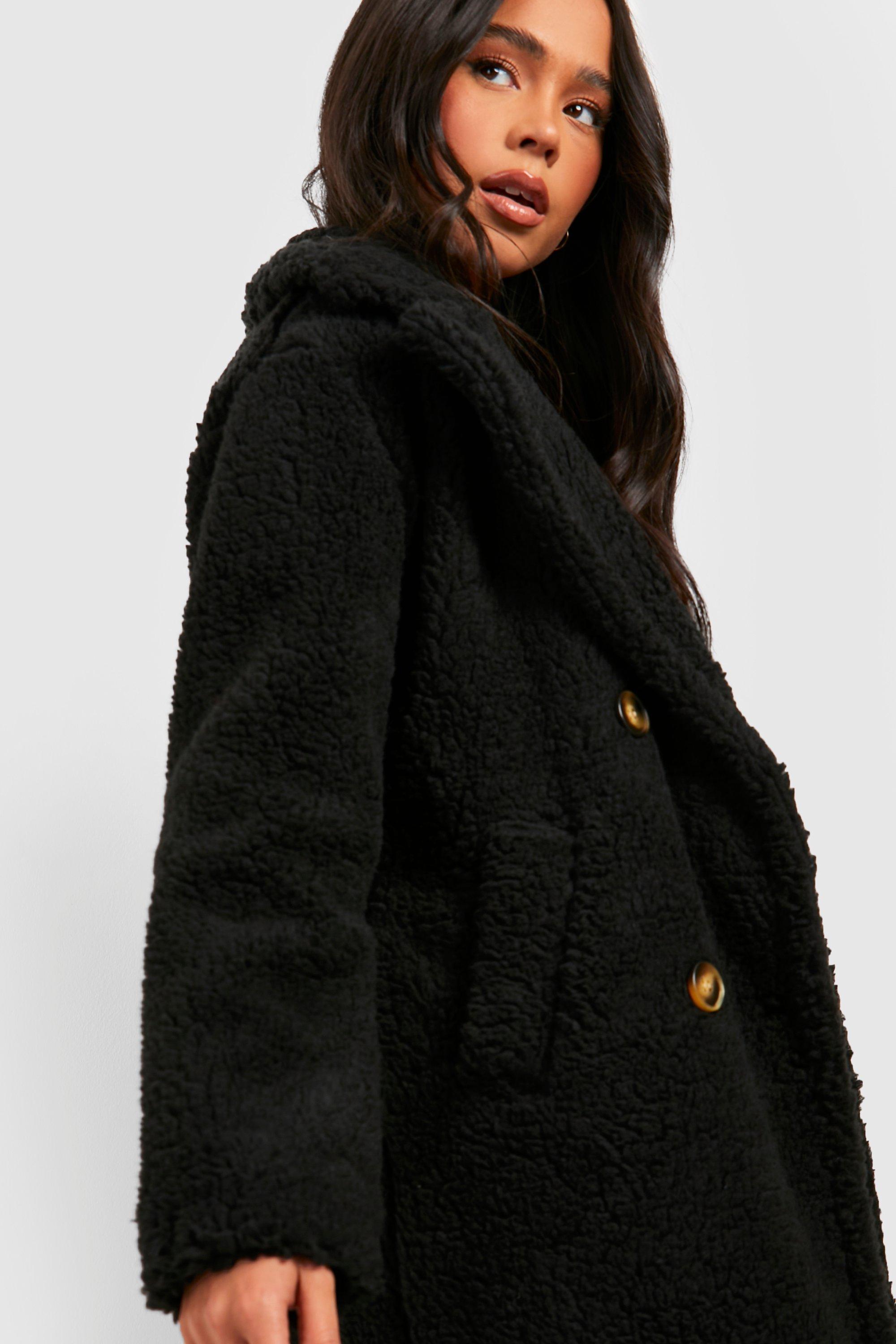 Boohoo petite outlet teddy coat