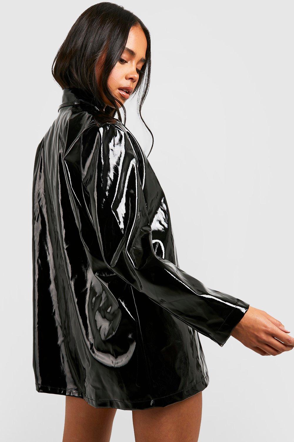 Fashion high shine raincoat