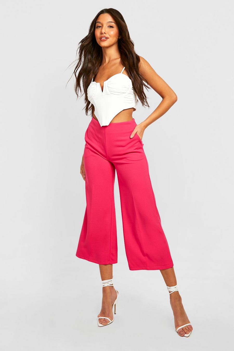 Pink Woven Culotte image number 1