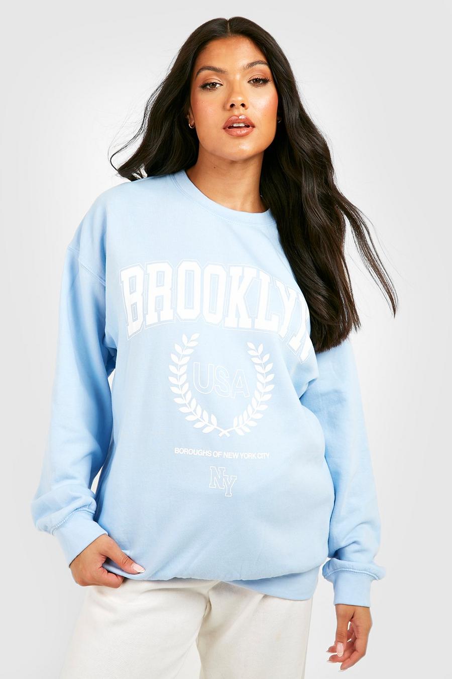Light blue Maternity Brooklyn Printed Sweatshirt image number 1