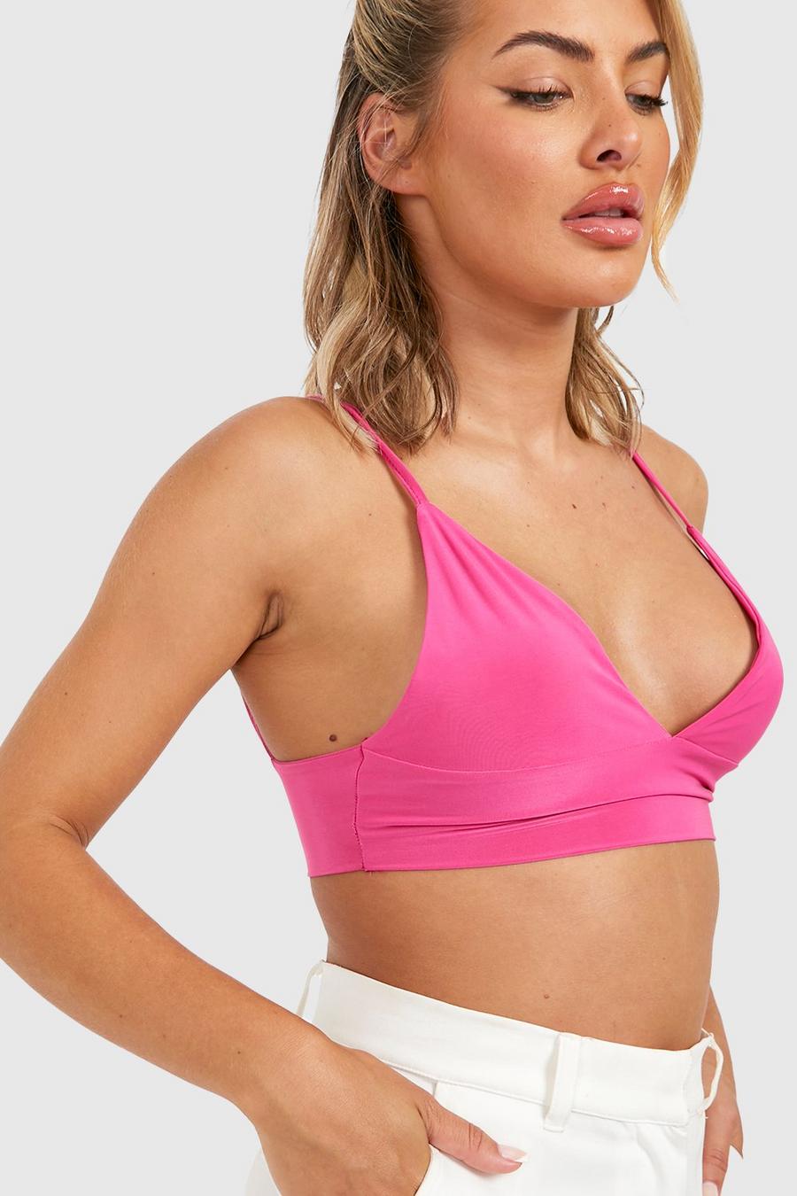 Fuchsia Double Layer Triangle Bralet image number 1