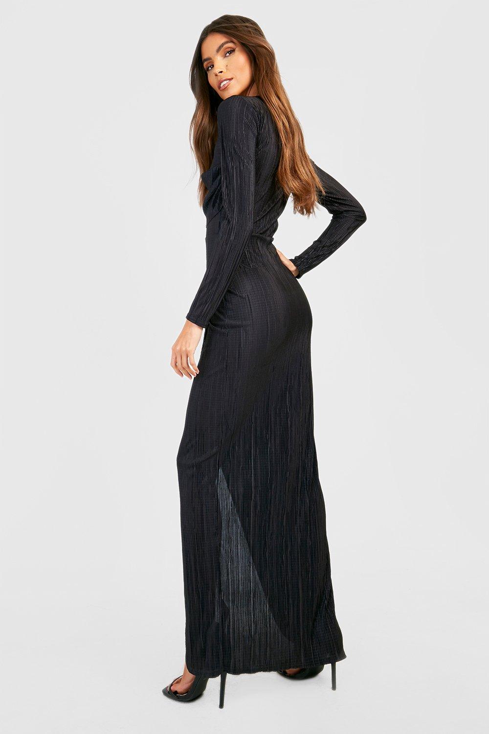 Black maxi clearance dress boohoo