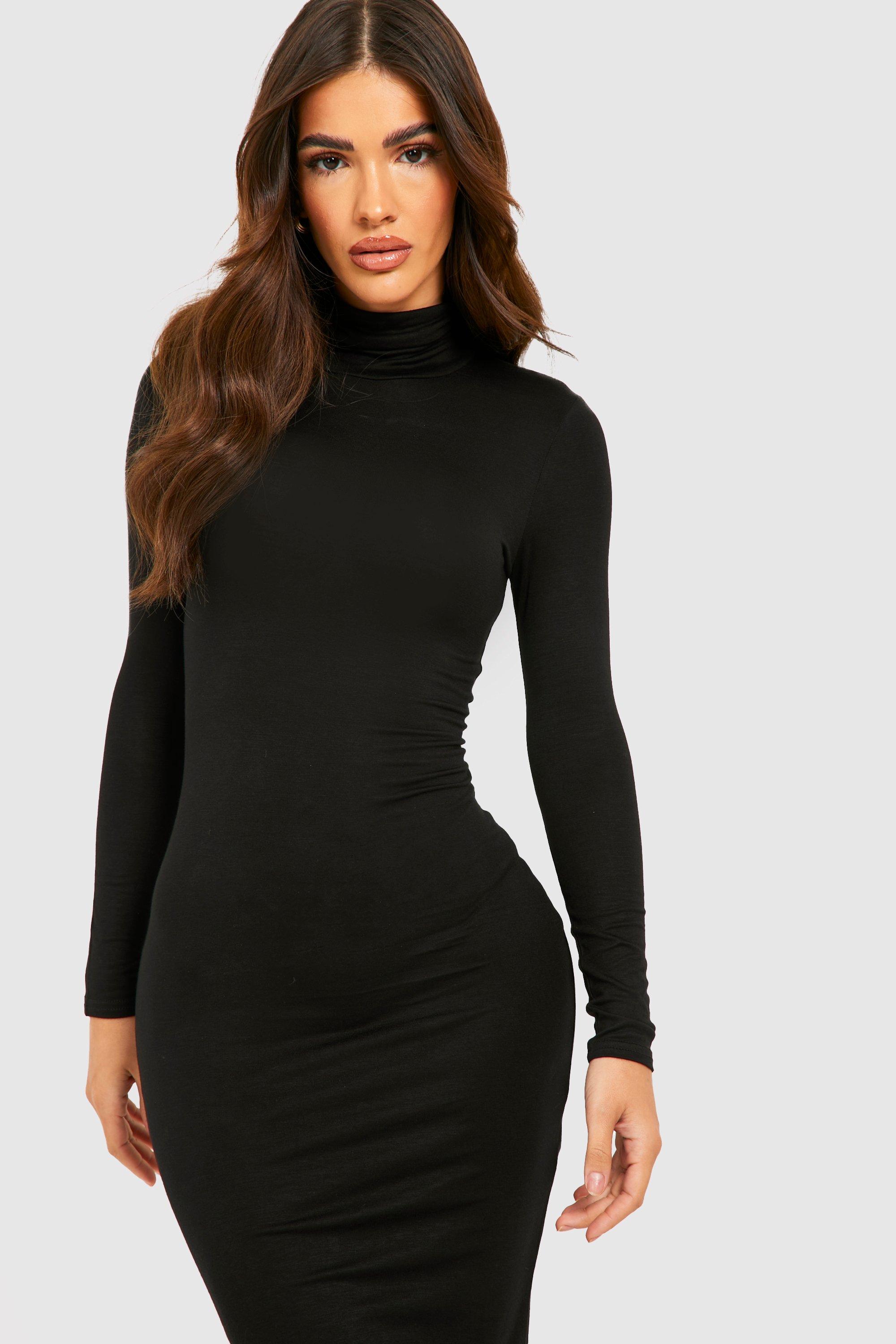 Black highneck Bodycon dress