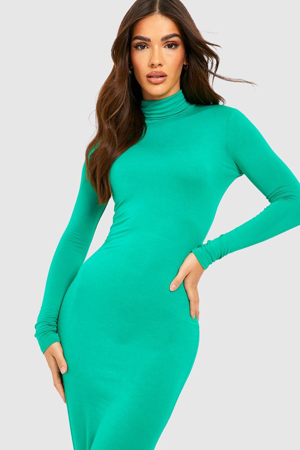 Boohoo emerald 2024 green dress