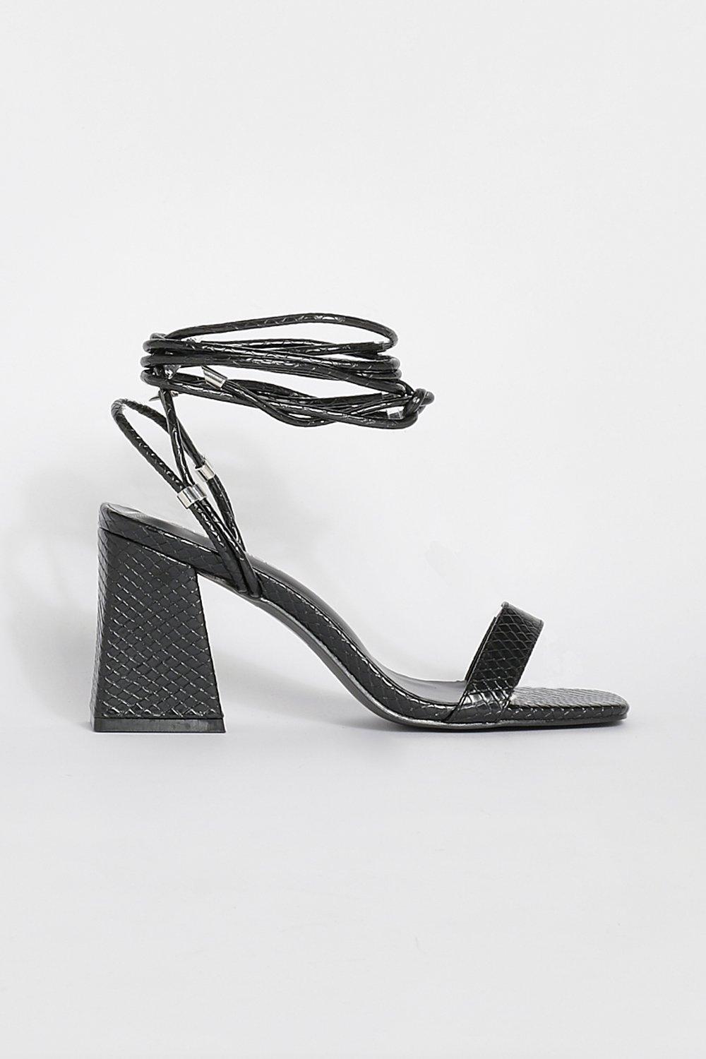 Black wrap around discount sandals