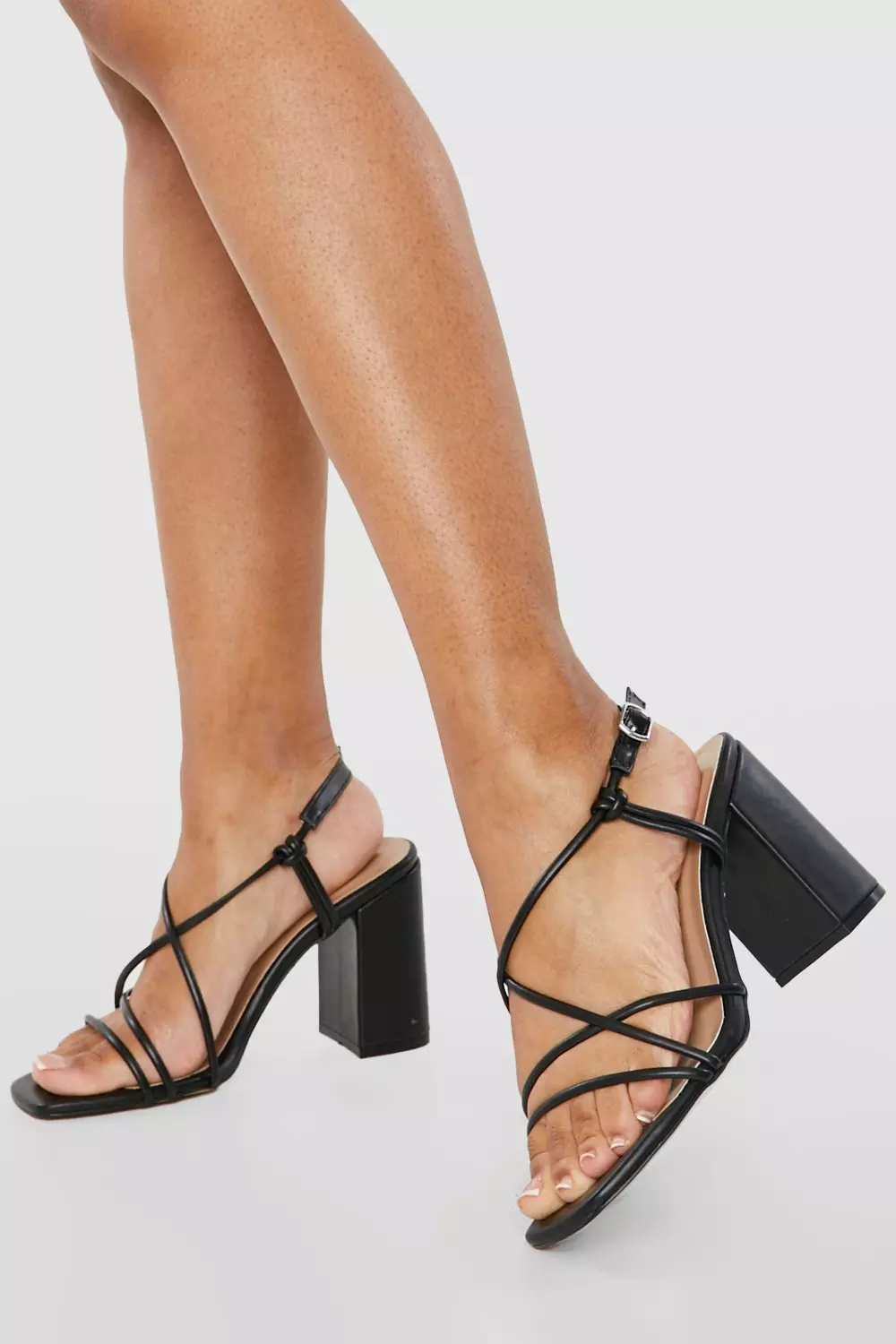 Black Wide Fit Two Part Block Heels alternative image