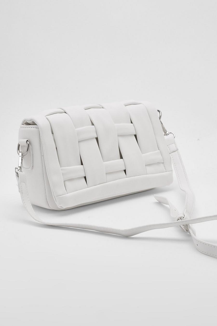 Cream Woven Front Cross Body Bag image number 1