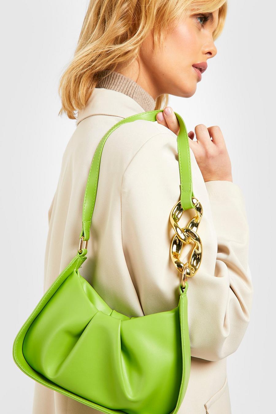 Green Chunky Chain Shoulder Bag image number 1