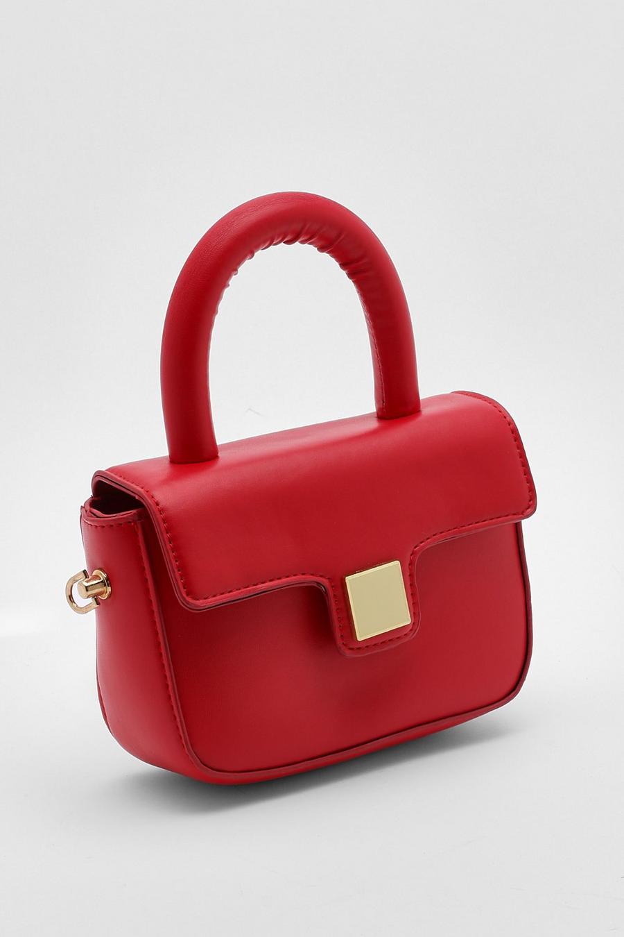 Tasche mit Metall-Detail, Red rouge