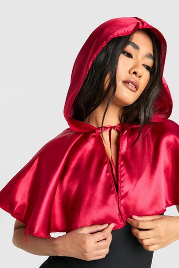 Red Halloween Hooded Cloak red