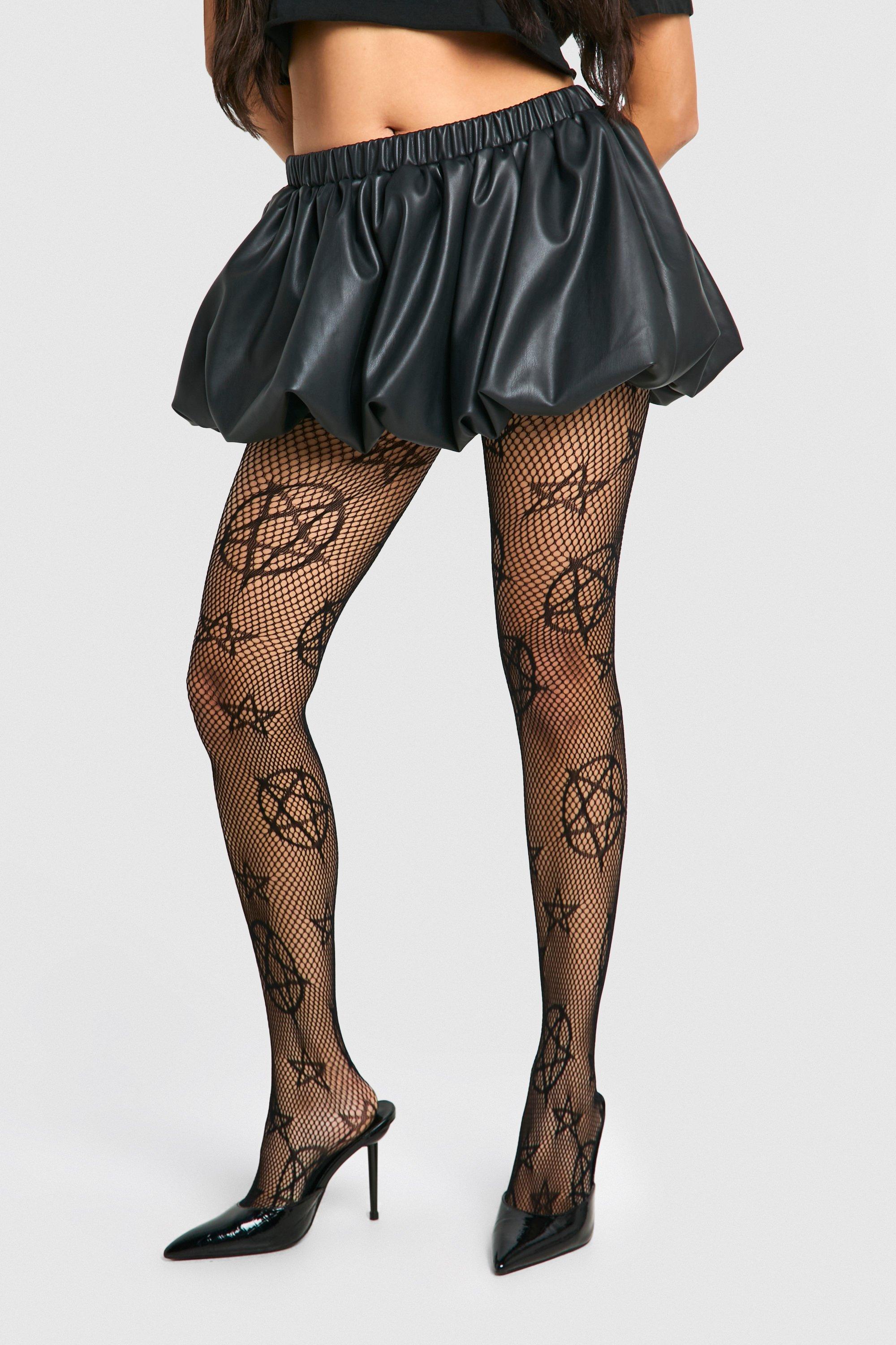 Black Whale Large Fishnet Tights