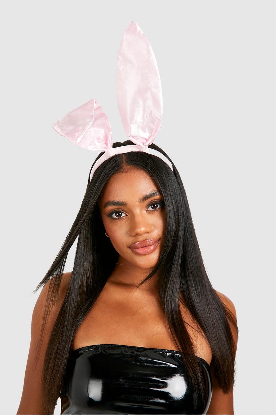 Halloween Pink Satin Bunny Ears  image number 1