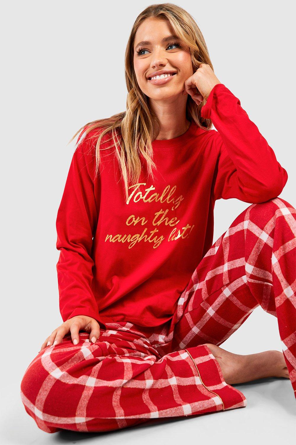 Baikeli Chirstmas Pajamas Matching Set Soft Round Collar Long Sleeve Tops  Classic Festive Red Pants Sleepwear PJS Xmas in Game Night Navidad Pijama  Mujer 