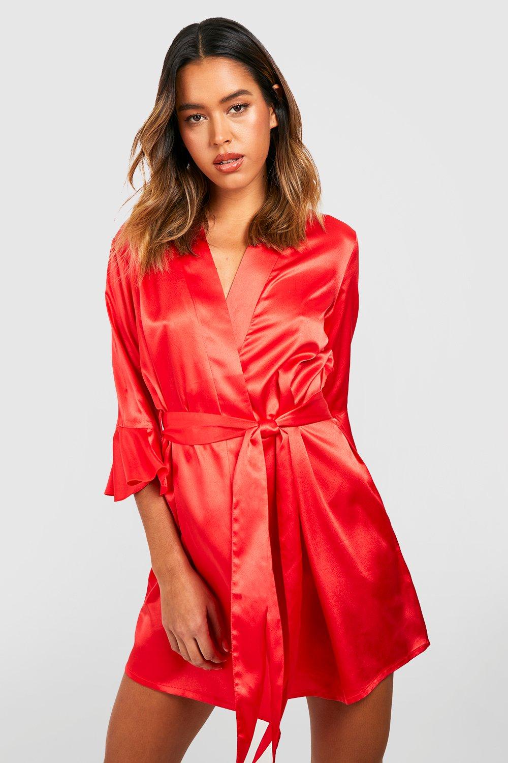 Boohoo satin dressing outlet gown